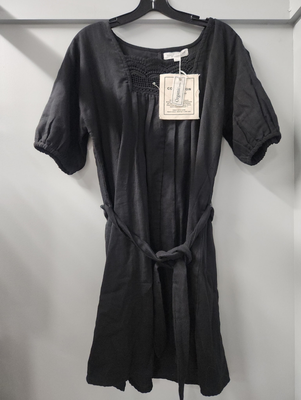 Emerson Fry India Collection Rosemary Dress in Black Organic Cotton XS / S New - Picture 2 of 4